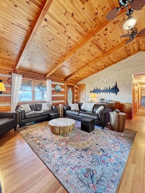 Télévision, cheminée