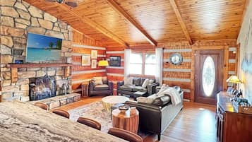Télévision, cheminée