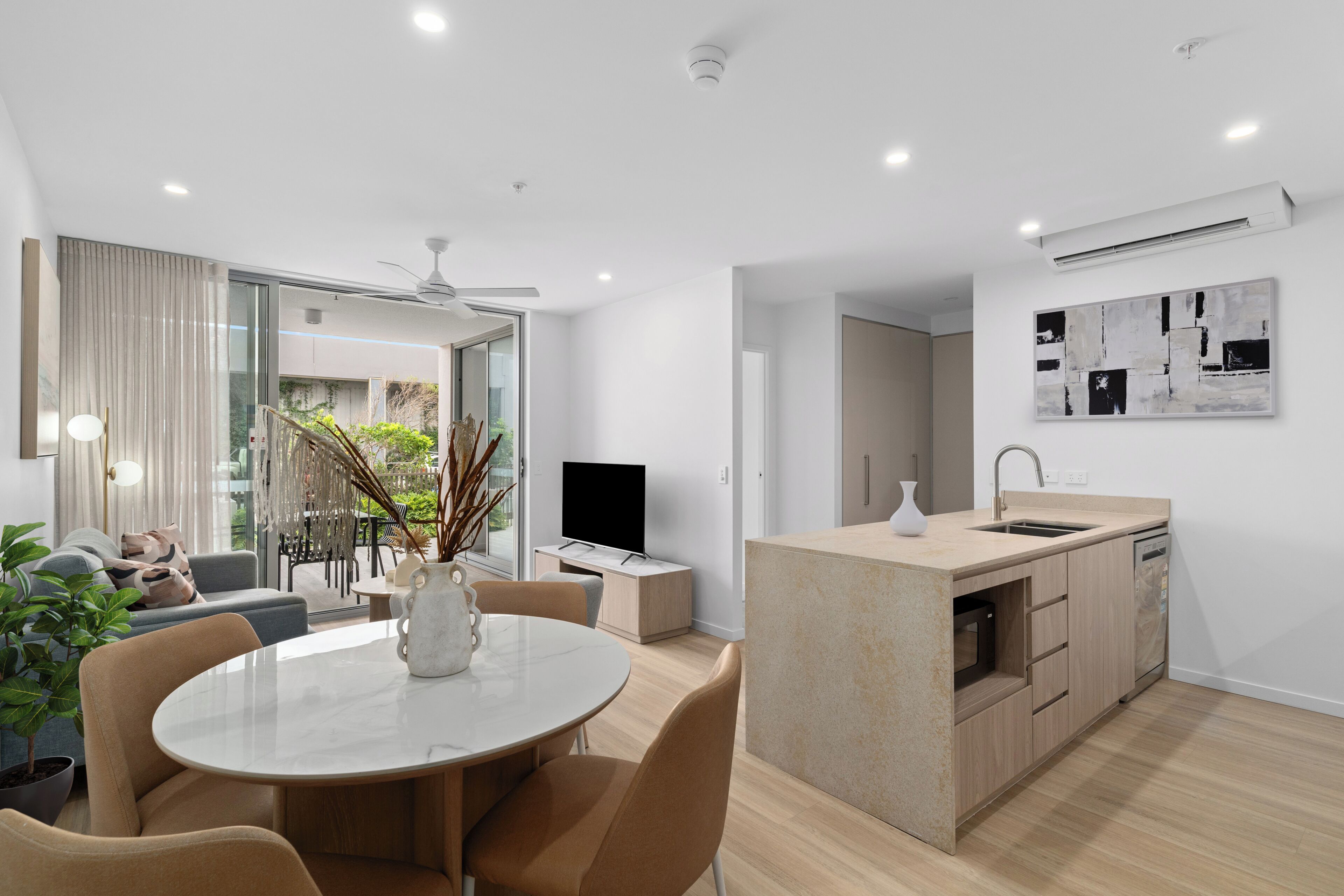 One Bedroom Apartment | Living area | 50-inch Smart TV with digital channels