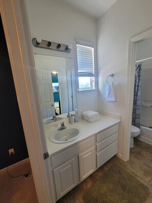 Towels, soap, toilet paper