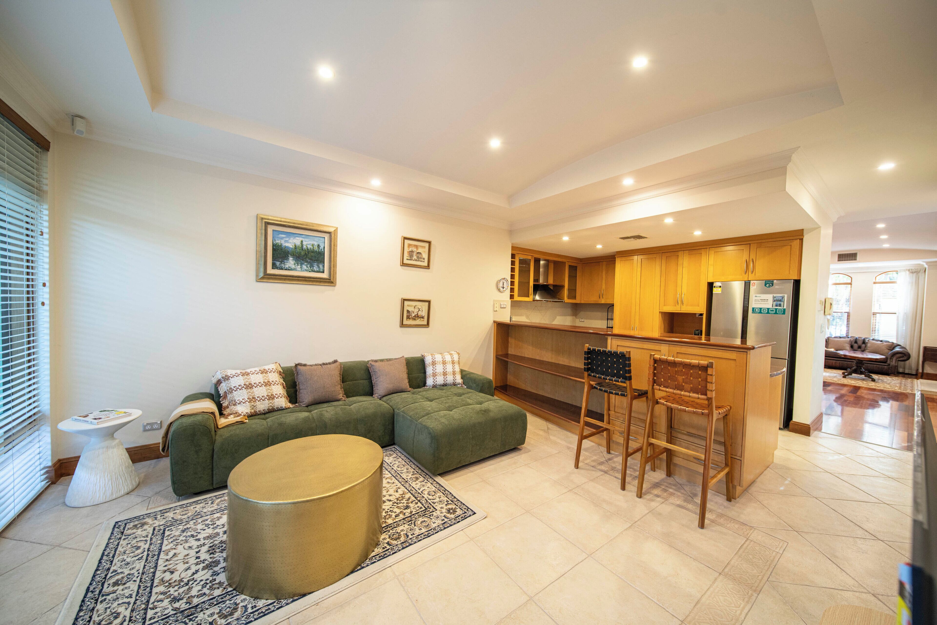 Economy Townhome, Balcony | Living area | TV