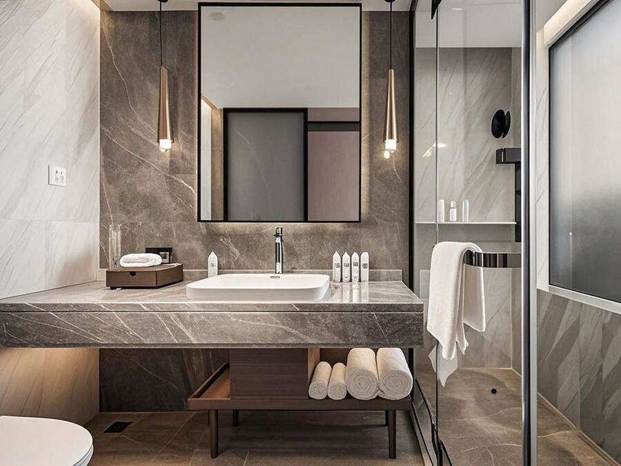 Đồ dùng nhà tắm miễn phí, máy sấy tóc, dép đi trong nhà