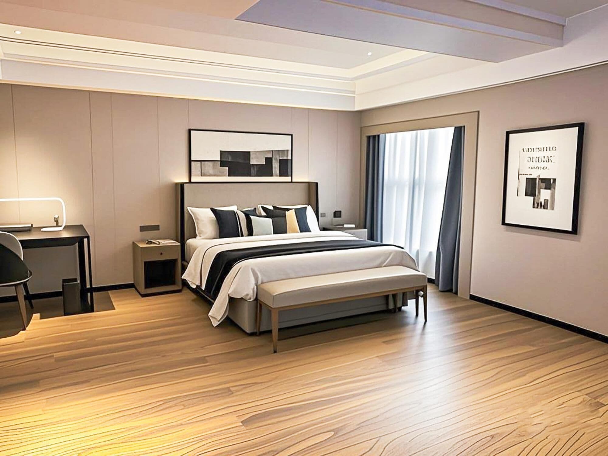 Executive suite | Een kluis op de kamer, een bureau, een laptopwerkplek