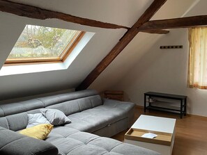 Family Apartment, Multiple Bedrooms, Non Smoking, Pool View | Living area - La Caminade (Bourg-de-Bigorre)