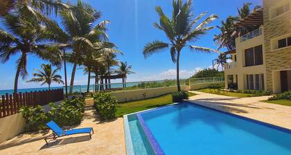 Nothing but Blue Skies and Endless Beach from this Comfortable Beachfront Condo