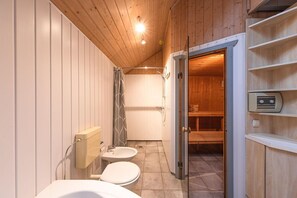 Shower, jetted bath, bidet