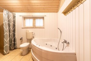 Shower, jetted bath