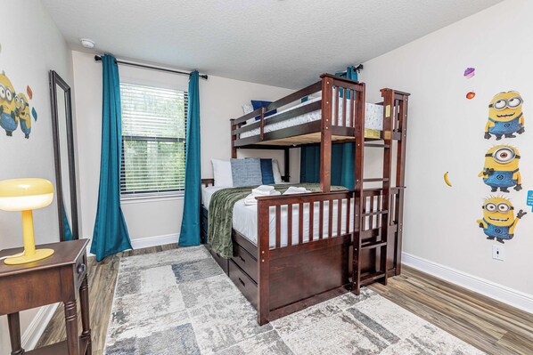 4 bedrooms, iron/ironing board, travel crib, free WiFi