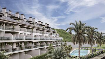 Een seizoensgebonden buitenzwembad