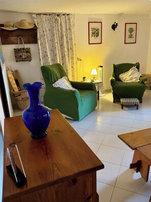 Smart-TV, Kamin, DVD-Player, Bücher