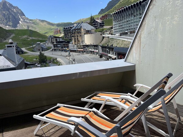 Terrace/patio - Studio cabin, balcony, 5 guests, near slopes (La Mongie)