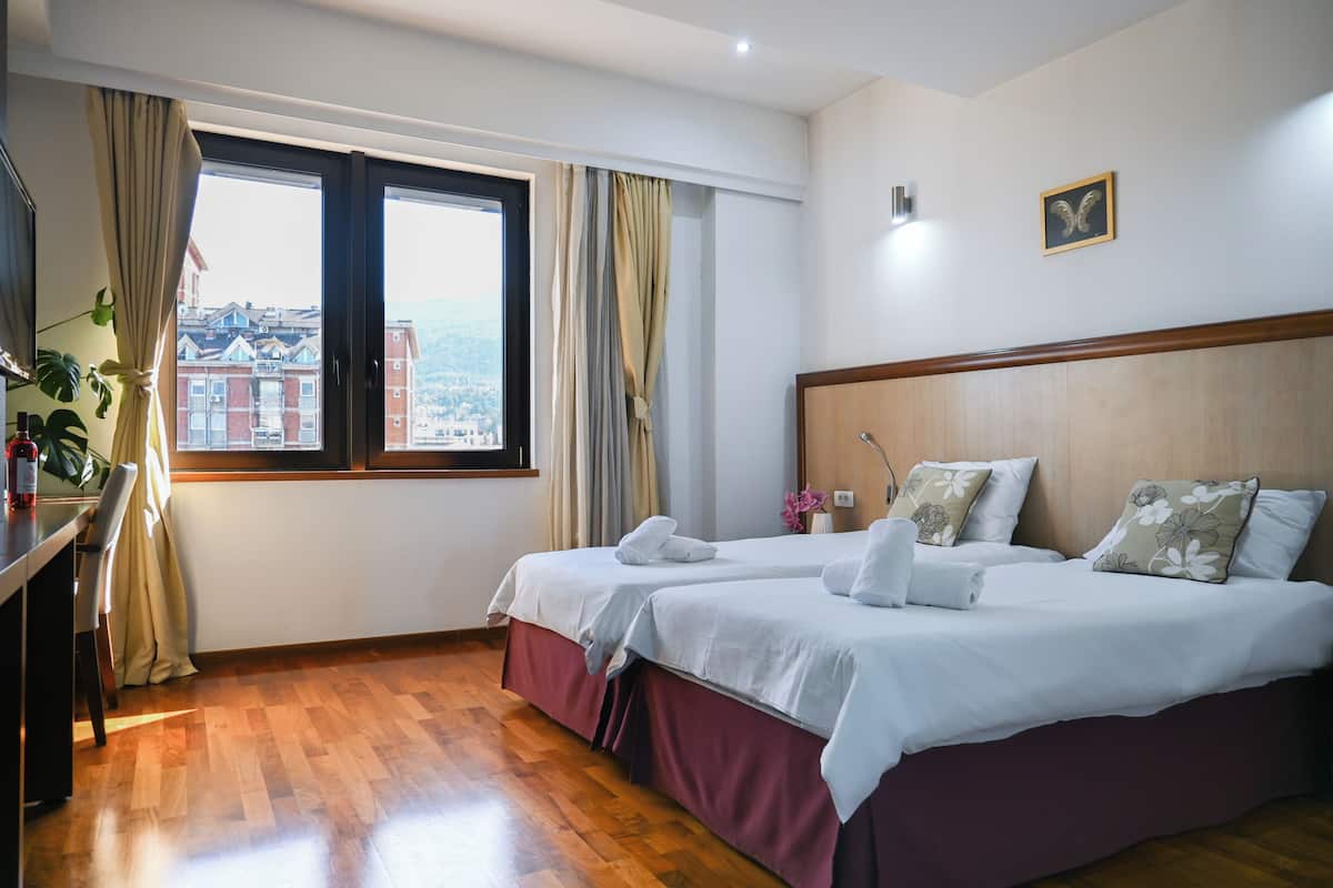 Habitación con 1 cama doble o 2 individuales, vistas a la ciudad | Cortinas opacas, sistema de insonorización, wifi gratis