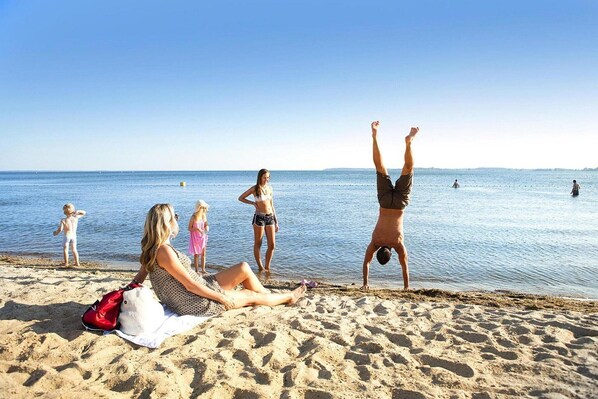 Vlak bij het strand