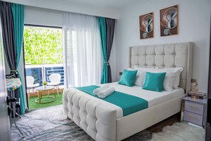 Superior Apartment, 1 Bedroom, Balcony, City View | 2 bedrooms, desk, laptop workspace, blackout drapes