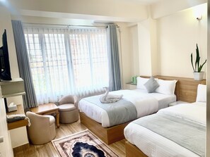 Deluxe Double or Twin Room | Desk, soundproofing, iron/ironing board, free WiFi - Namaste Guest House (Pokhara)
