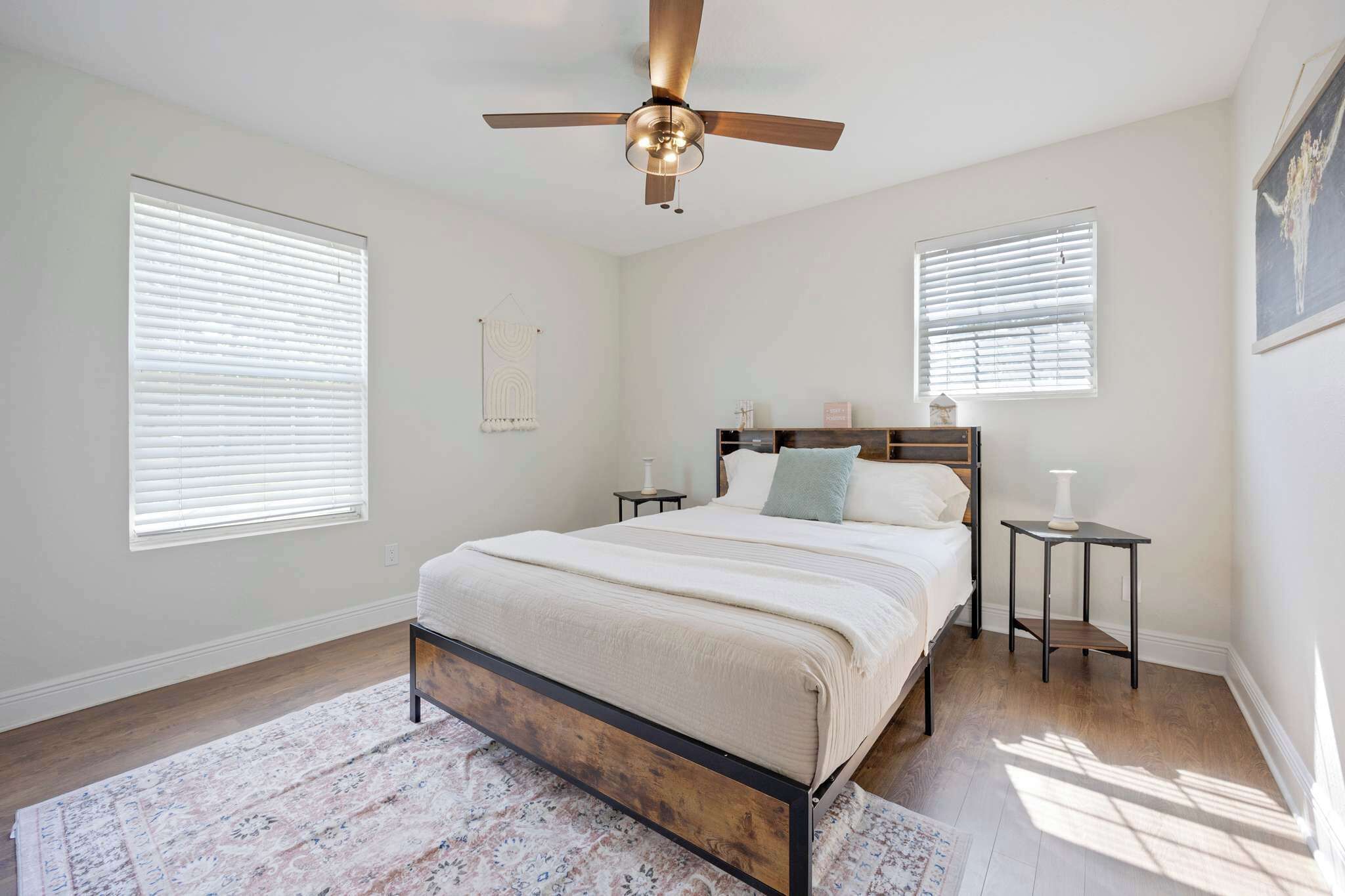 4 bedrooms, iron/ironing board, travel cot, WiFi