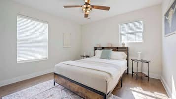 4 bedrooms, iron/ironing board, travel cot, WiFi