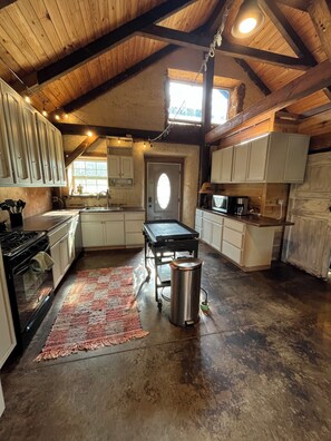 Microwave, oven, stovetop, dishwasher