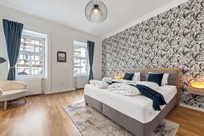 デラックス アパートメント シティビュー | 2 室のベッドルーム、WiFi (無料)