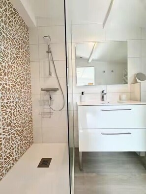 Shower, hair dryer