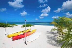 On the beach, sun loungers, beach towels - Timmy's Place: Rum Point Beach House w/ Backyard Snorkeling, Rec Room, & Seaside (Grand Cayman)