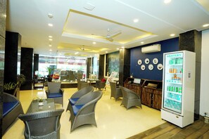 Sittområde i lobbyn