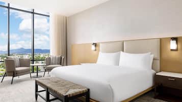 Minibar, coffres-forts dans les chambres, bureau