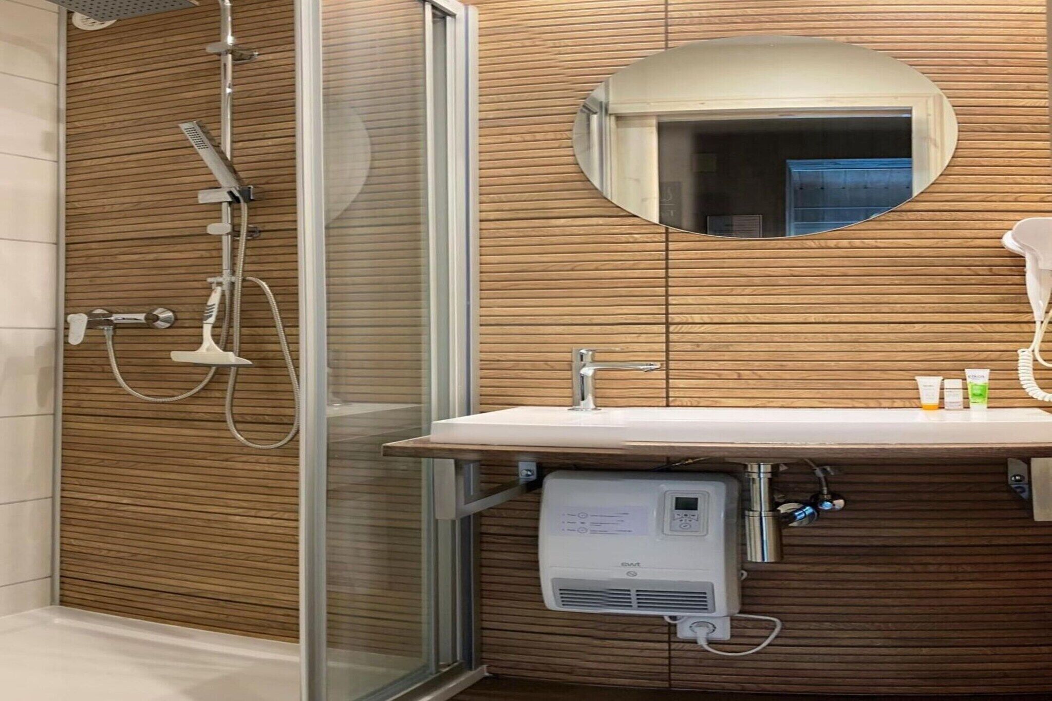 Een douche, een haardroger