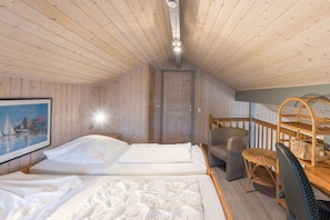 4 chambres, lit parapluie