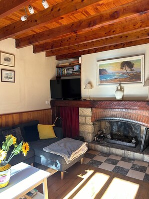 Smart TV, fireplace