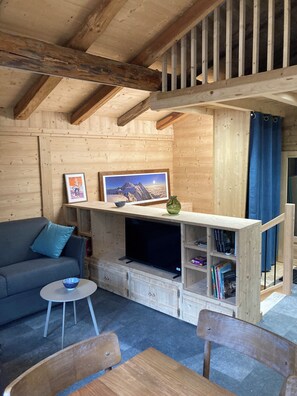 Fernseher, DVD-Player, Bücher