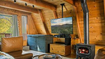 Smart TV y chimenea