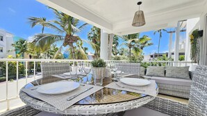 Outdoor dining - 2BDR Beach Access at Playa Turquesa Los Corales (PUNTA CANA)