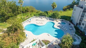 Pool - Lakeview apt 2 suítes 6 min Universal Studios free parking resort no extra fee (Orlando)