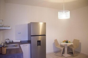 Fridge, microwave, dishwasher, electric kettle