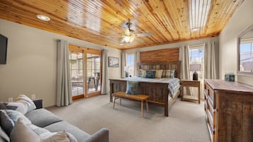 Fireplace, DVD player, foosball, table tennis