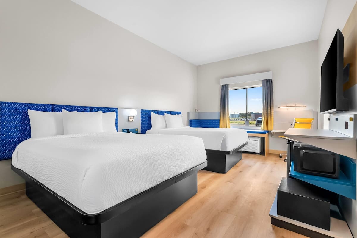 Kamer, 2 queensize bedden, niet-roken | 1 slaapkamer, luxe beddengoed, een kluis op de kamer