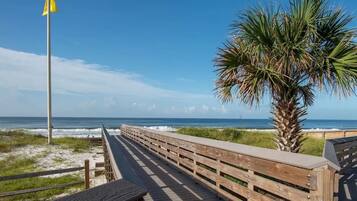 Sun-loungers, beach towels