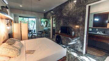 Executive kamer | 1 slaapkamer, een kluis op de kamer, een laptopwerkplek, gratis wifi