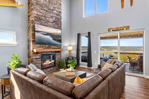 Smart TV, fireplace, video games, foosball