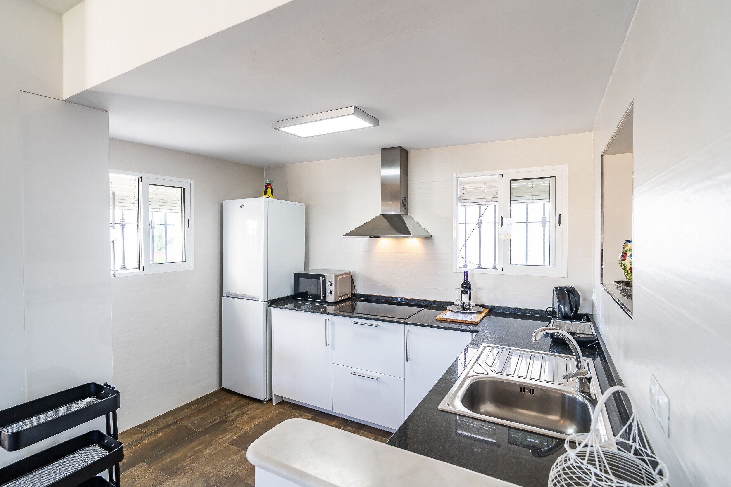 Fridge, microwave, dishwasher, coffee/tea maker