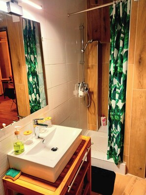 Shower, hair dryer, towels, soap - ★ T2 Halles & Cathédrale ★ Plein-centre ★ Clim ★ Wifi ★ Parking on request (Béziers)