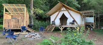 Mountaintop Glamping Tent at Growing Faith Farms