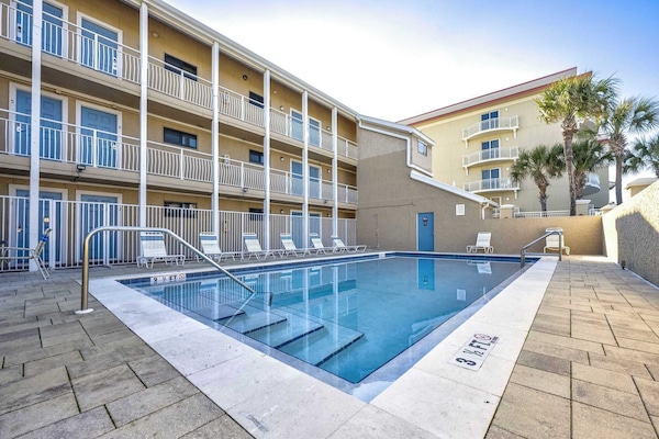 Beach or pool? Why not both! Cool off in the pool after a fun day in the sand.
