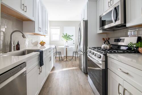 Appartement, 1 chambre | Cuisine privée | Réfrigérateur grande capacité avec congélateur, cafetière-théière