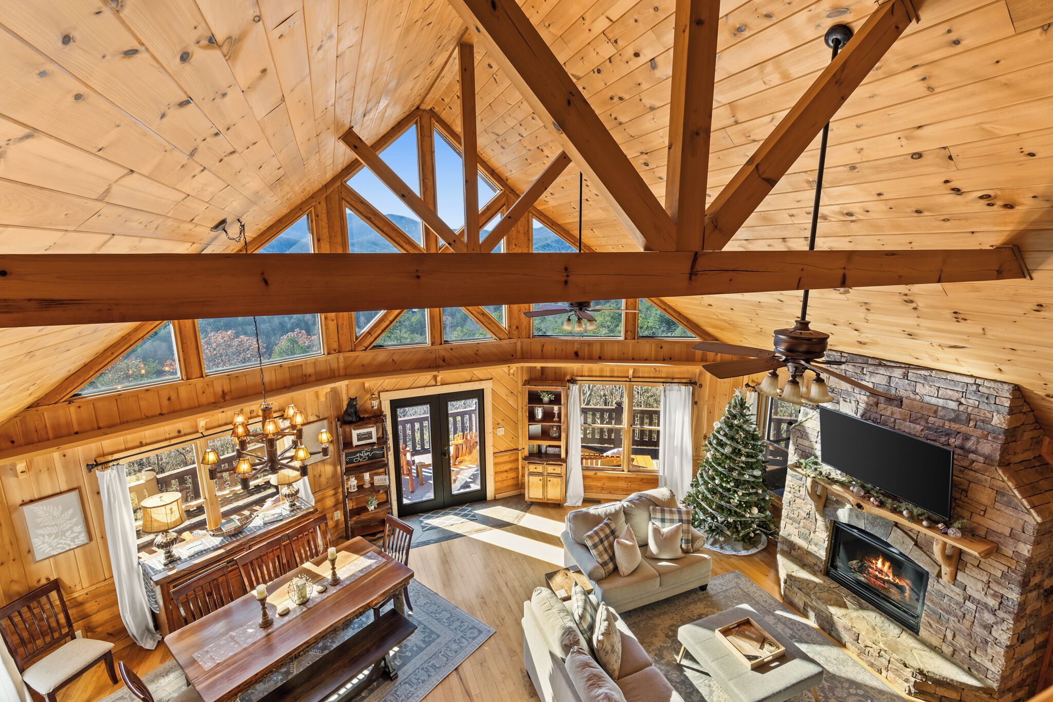 Fireplace, DVD player