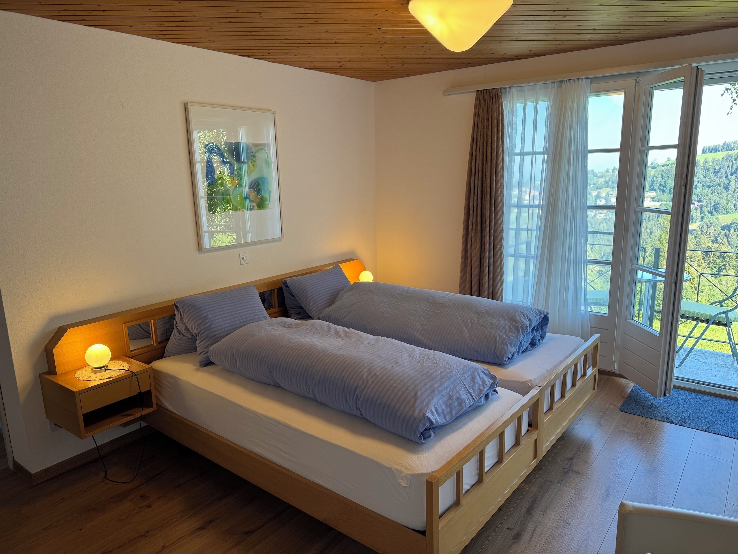 Superior-Doppelzimmer, Hügelblick | Daunenbettdecken, Schreibtisch, laptopgeeigneter Arbeitsplatz
