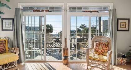 Beachwalk Villa 12! Easy Walk to Beach & Downtown Folly! Partial Ocean Views