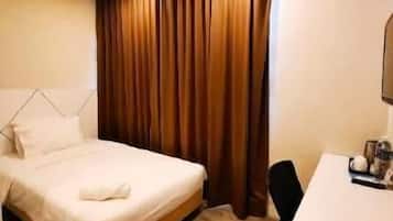 Down comforters, desk, soundproofing