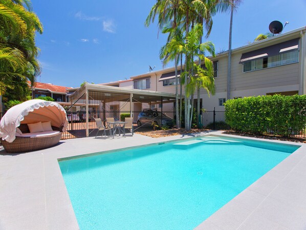 Outdoor pool, a heated pool